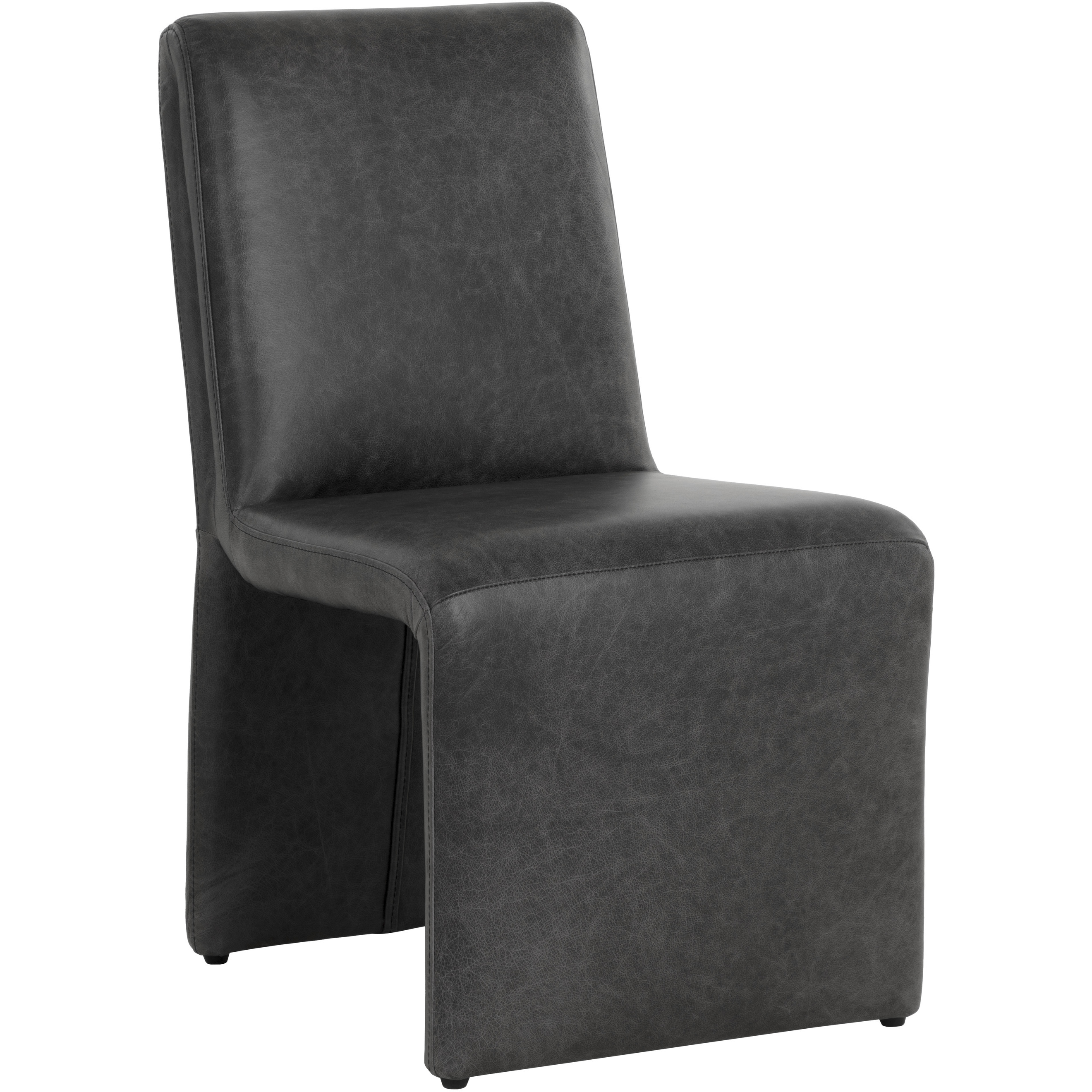 Cascata Marseille Black Leather Dining Chair